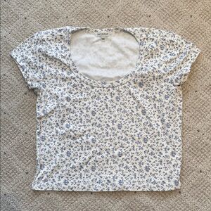 Blue Floral Women's Crop Top